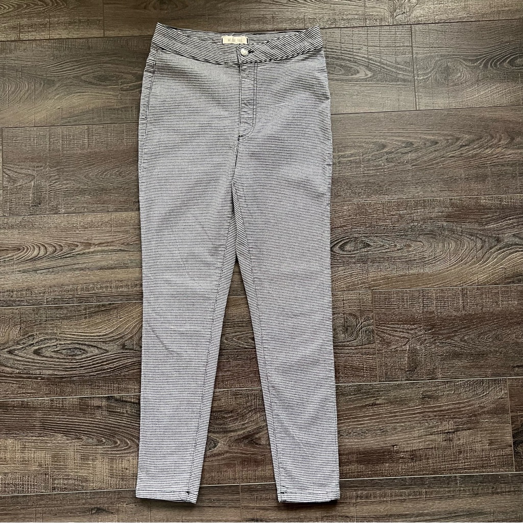 Free People Houndstooth Plaid Skinny Ankle Pant